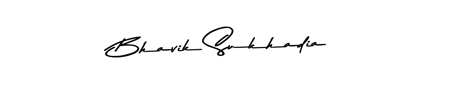 Create a beautiful signature design for name Bhavik Sukhadia. With this signature (Asem Kandis PERSONAL USE) fonts, you can make a handwritten signature for free. Bhavik Sukhadia signature style 9 images and pictures png