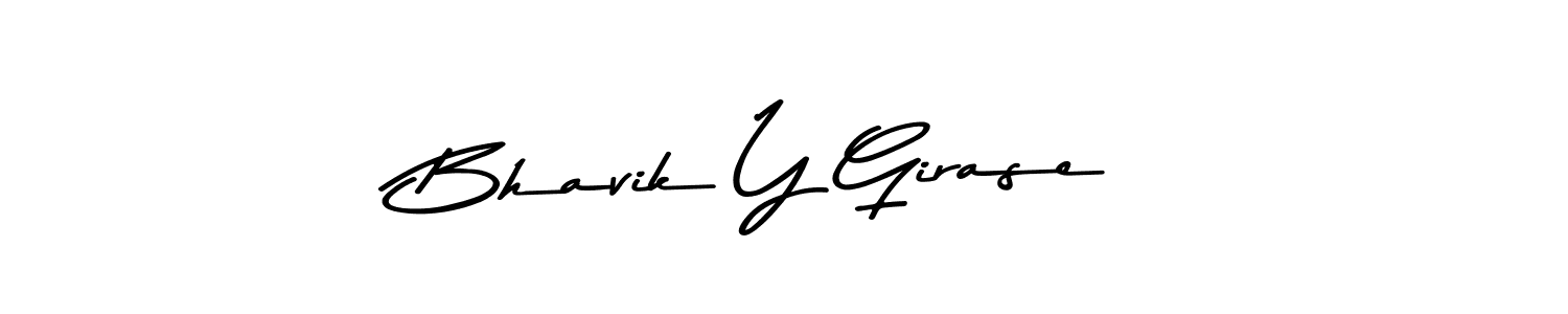Design your own signature with our free online signature maker. With this signature software, you can create a handwritten (Asem Kandis PERSONAL USE) signature for name Bhavik Y Girase. Bhavik Y Girase signature style 9 images and pictures png