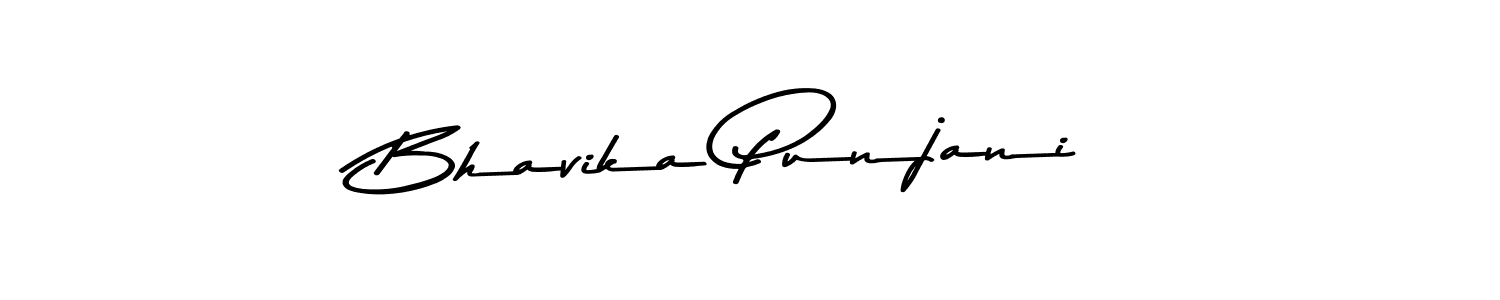 How to make Bhavika Punjani name signature. Use Asem Kandis PERSONAL USE style for creating short signs online. This is the latest handwritten sign. Bhavika Punjani signature style 9 images and pictures png