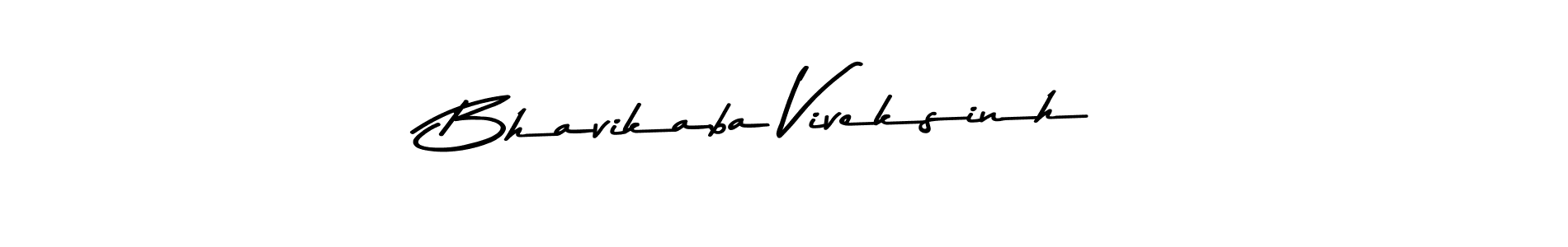 Create a beautiful signature design for name Bhavikaba Viveksinh. With this signature (Asem Kandis PERSONAL USE) fonts, you can make a handwritten signature for free. Bhavikaba Viveksinh signature style 9 images and pictures png