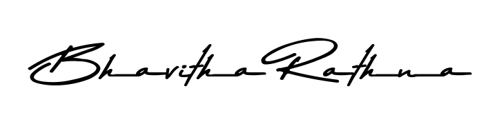 The Asem Kandis PERSONAL USE handwriting style adds charm and authenticity to name Bhavitha Rathna. A wonderful choice for personal thank-you notes. Bhavitha Rathna signature style 9 images and pictures png