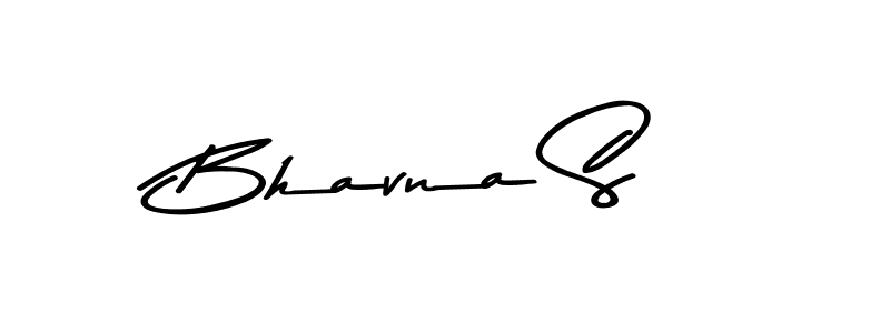 How to make Bhavna S name signature. Use Asem Kandis PERSONAL USE style for creating short signs online. This is the latest handwritten sign. Bhavna S signature style 9 images and pictures png