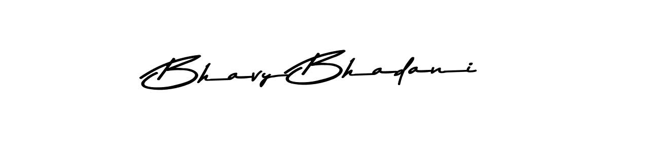 Make a beautiful signature design for name Bhavy Bhadani. With this signature (Asem Kandis PERSONAL USE) style, you can create a handwritten signature for free. Bhavy Bhadani signature style 9 images and pictures png