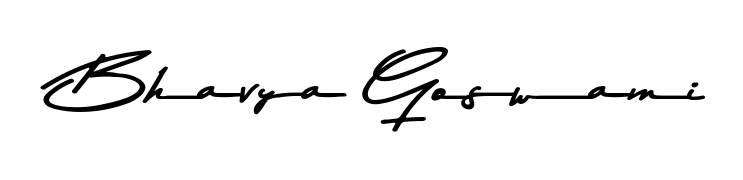 Bhavya Goswami stylish signature style. Best Handwritten Sign (Asem Kandis PERSONAL USE) for my name. Handwritten Signature Collection Ideas for my name Bhavya Goswami. Bhavya Goswami signature style 9 images and pictures png