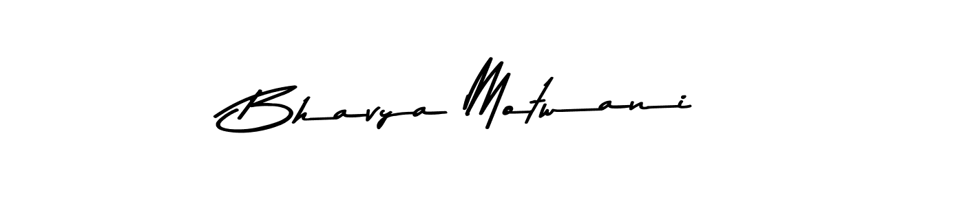 Make a beautiful signature design for name Bhavya Motwani. With this signature (Asem Kandis PERSONAL USE) style, you can create a handwritten signature for free. Bhavya Motwani signature style 9 images and pictures png