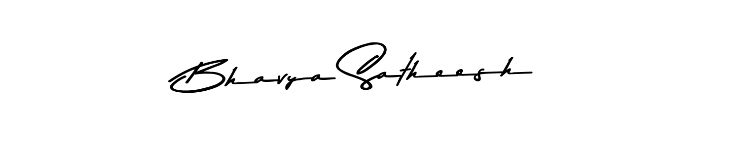 Design your own signature with our free online signature maker. With this signature software, you can create a handwritten (Asem Kandis PERSONAL USE) signature for name Bhavya Satheesh. Bhavya Satheesh signature style 9 images and pictures png