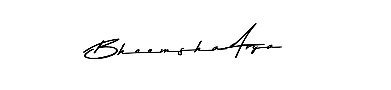 Create a beautiful signature design for name Bheemsha Arya. With this signature (Asem Kandis PERSONAL USE) fonts, you can make a handwritten signature for free. Bheemsha Arya signature style 9 images and pictures png