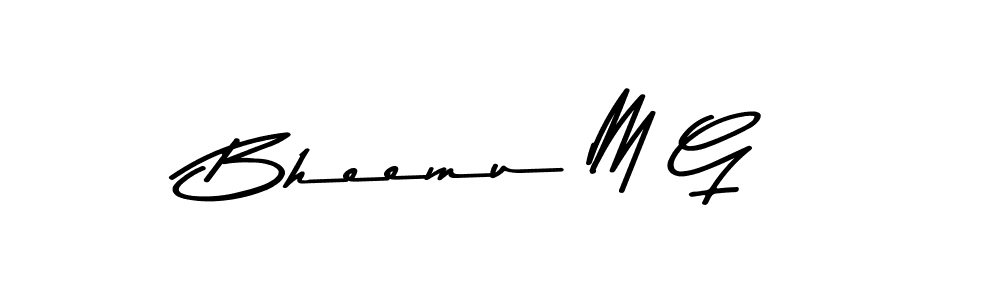 How to make Bheemu M G signature? Asem Kandis PERSONAL USE is a professional autograph style. Create handwritten signature for Bheemu M G name. Bheemu M G signature style 9 images and pictures png