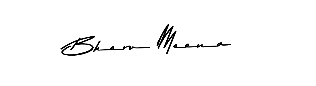 Design your own signature with our free online signature maker. With this signature software, you can create a handwritten (Asem Kandis PERSONAL USE) signature for name Bheru Meena. Bheru Meena signature style 9 images and pictures png