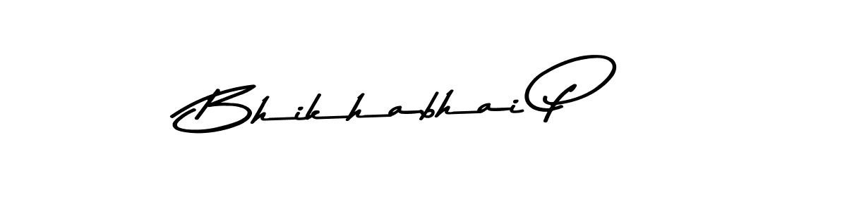 The best way (Asem Kandis PERSONAL USE) to make a short signature is to pick only two or three words in your name. The name Bhikhabhai P include a total of six letters. For converting this name. Bhikhabhai P signature style 9 images and pictures png