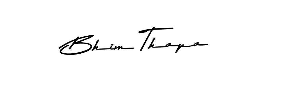 Create a beautiful signature design for name Bhim Thapa. With this signature (Asem Kandis PERSONAL USE) fonts, you can make a handwritten signature for free. Bhim Thapa signature style 9 images and pictures png