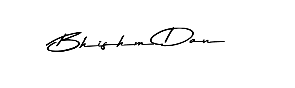 Create a beautiful signature design for name Bhishm Dan. With this signature (Asem Kandis PERSONAL USE) fonts, you can make a handwritten signature for free. Bhishm Dan signature style 9 images and pictures png