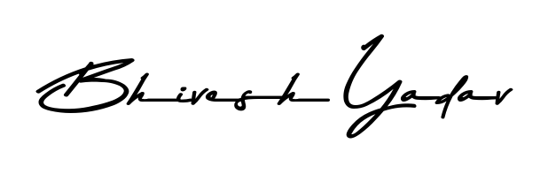 Use a signature maker to create a handwritten signature online. With this signature software, you can design (Asem Kandis PERSONAL USE) your own signature for name Bhivesh Yadav. Bhivesh Yadav signature style 9 images and pictures png