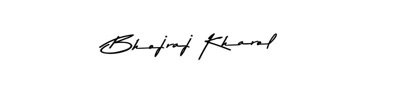 Make a beautiful signature design for name Bhojraj Kharol. With this signature (Asem Kandis PERSONAL USE) style, you can create a handwritten signature for free. Bhojraj Kharol signature style 9 images and pictures png