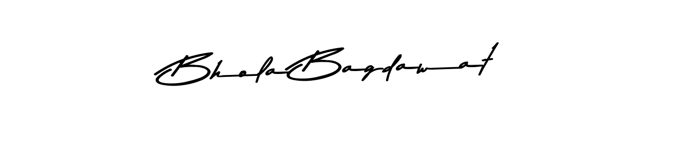How to make Bhola Bagdawat name signature. Use Asem Kandis PERSONAL USE style for creating short signs online. This is the latest handwritten sign. Bhola Bagdawat signature style 9 images and pictures png