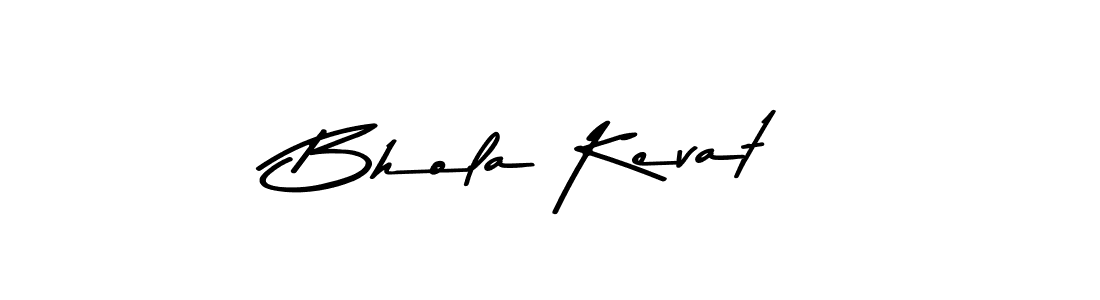 The best way (Asem Kandis PERSONAL USE) to make a short signature is to pick only two or three words in your name. The name Bhola Kevat include a total of six letters. For converting this name. Bhola Kevat signature style 9 images and pictures png