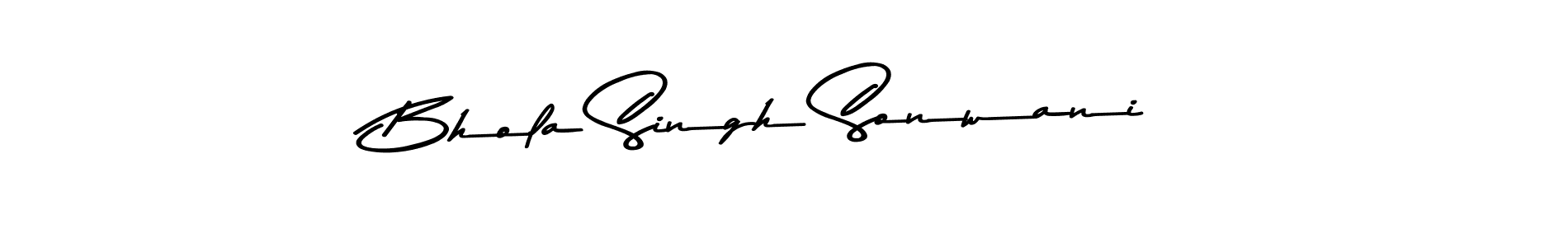 How to make Bhola Singh Sonwani name signature. Use Asem Kandis PERSONAL USE style for creating short signs online. This is the latest handwritten sign. Bhola Singh Sonwani signature style 9 images and pictures png