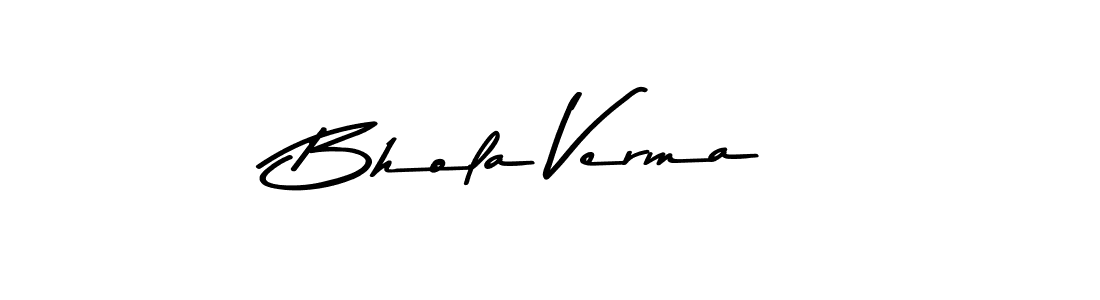 Use a signature maker to create a handwritten signature online. With this signature software, you can design (Asem Kandis PERSONAL USE) your own signature for name Bhola Verma. Bhola Verma signature style 9 images and pictures png