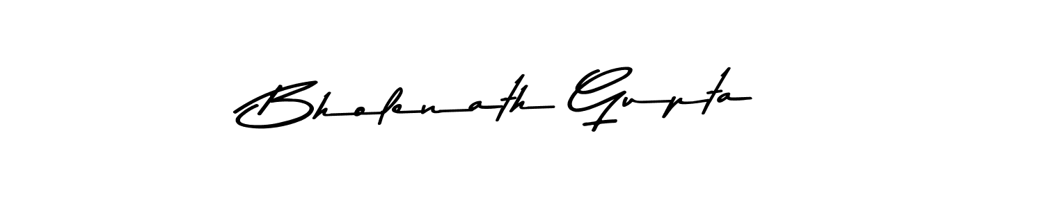 Create a beautiful signature design for name Bholenath Gupta. With this signature (Asem Kandis PERSONAL USE) fonts, you can make a handwritten signature for free. Bholenath Gupta signature style 9 images and pictures png