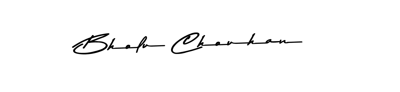 How to make Bholu Chouhan name signature. Use Asem Kandis PERSONAL USE style for creating short signs online. This is the latest handwritten sign. Bholu Chouhan signature style 9 images and pictures png