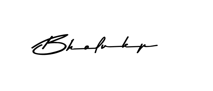 How to make Bholukp name signature. Use Asem Kandis PERSONAL USE style for creating short signs online. This is the latest handwritten sign. Bholukp signature style 9 images and pictures png