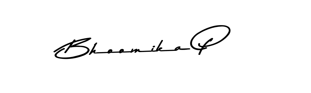 The best way (Asem Kandis PERSONAL USE) to make a short signature is to pick only two or three words in your name. The name Bhoomika P include a total of six letters. For converting this name. Bhoomika P signature style 9 images and pictures png