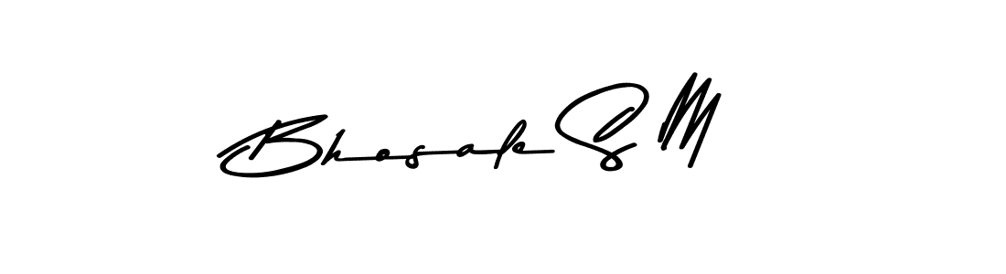 Make a beautiful signature design for name Bhosale S M. With this signature (Asem Kandis PERSONAL USE) style, you can create a handwritten signature for free. Bhosale S M signature style 9 images and pictures png
