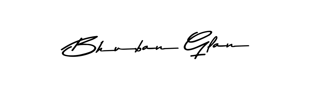 Use a signature maker to create a handwritten signature online. With this signature software, you can design (Asem Kandis PERSONAL USE) your own signature for name Bhuban Glan. Bhuban Glan signature style 9 images and pictures png