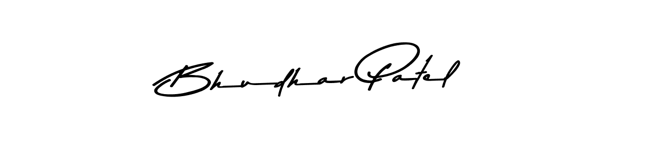 Bhudhar Patel stylish signature style. Best Handwritten Sign (Asem Kandis PERSONAL USE) for my name. Handwritten Signature Collection Ideas for my name Bhudhar Patel. Bhudhar Patel signature style 9 images and pictures png