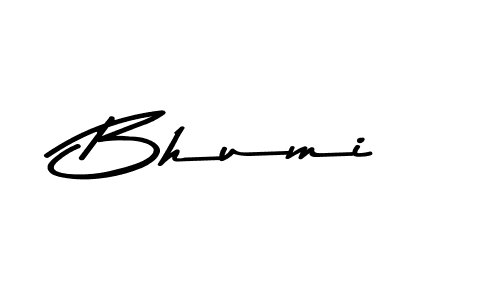 Design your own signature with our free online signature maker. With this signature software, you can create a handwritten (Asem Kandis PERSONAL USE) signature for name Bhumi. Bhumi signature style 9 images and pictures png