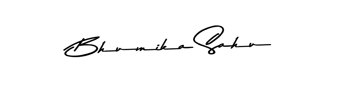 The best way (Asem Kandis PERSONAL USE) to make a short signature is to pick only two or three words in your name. The name Bhumika Sahu include a total of six letters. For converting this name. Bhumika Sahu signature style 9 images and pictures png