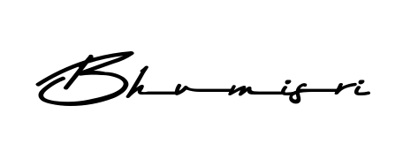 Create an unforgettable impression when signing with Bhumisri name styled in Asem Kandis PERSONAL USE typography. 100% free online generator. Bhumisri signature style 9 images and pictures png