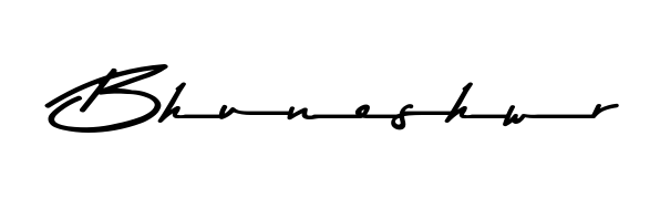 Enhance your business communications with Bhuneshwr signature in Asem Kandis PERSONAL USE lettering. Clean, modern, and universally compatible. Bhuneshwr signature style 9 images and pictures png