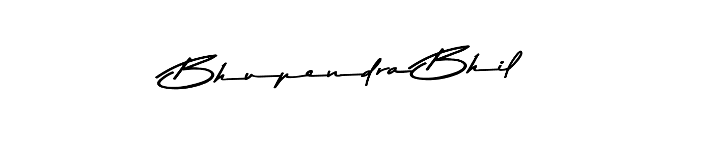 How to make Bhupendra Bhil name signature. Use Asem Kandis PERSONAL USE style for creating short signs online. This is the latest handwritten sign. Bhupendra Bhil signature style 9 images and pictures png