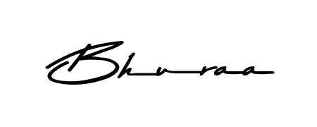 A stylish, flowing autograph style designed for name Bhuraa using Asem Kandis PERSONAL USE typography. Perfect for digital creative projects. Bhuraa signature style 9 images and pictures png
