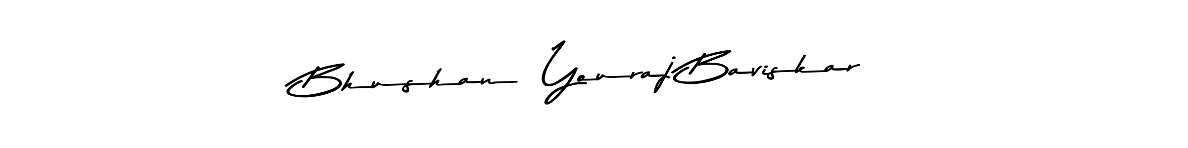 Bhushan  Youraj Baviskar stylish signature style. Best Handwritten Sign (Asem Kandis PERSONAL USE) for my name. Handwritten Signature Collection Ideas for my name Bhushan  Youraj Baviskar. Bhushan  Youraj Baviskar signature style 9 images and pictures png