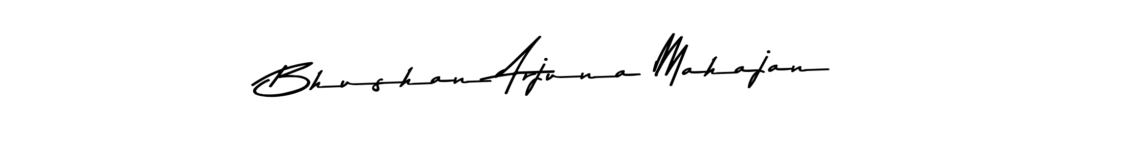 The best way (Asem Kandis PERSONAL USE) to make a short signature is to pick only two or three words in your name. The name Bhushan Arjuna Mahajan include a total of six letters. For converting this name. Bhushan Arjuna Mahajan signature style 9 images and pictures png