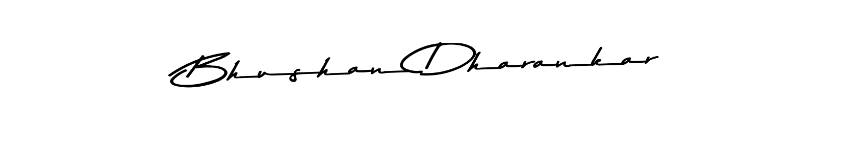 How to make Bhushan Dharankar name signature. Use Asem Kandis PERSONAL USE style for creating short signs online. This is the latest handwritten sign. Bhushan Dharankar signature style 9 images and pictures png