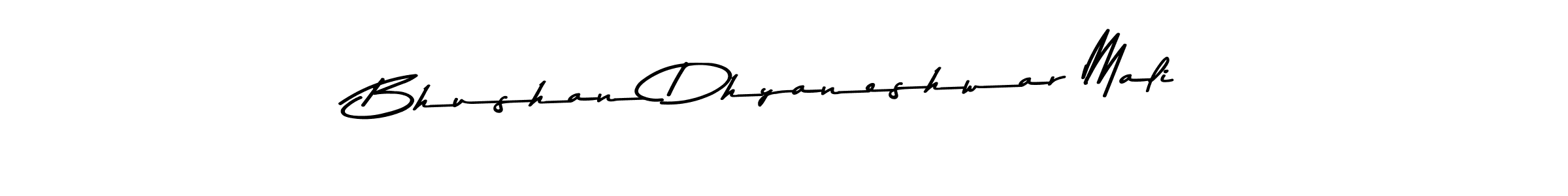 Make a beautiful signature design for name Bhushan Dhyaneshwar Mali. With this signature (Asem Kandis PERSONAL USE) style, you can create a handwritten signature for free. Bhushan Dhyaneshwar Mali signature style 9 images and pictures png