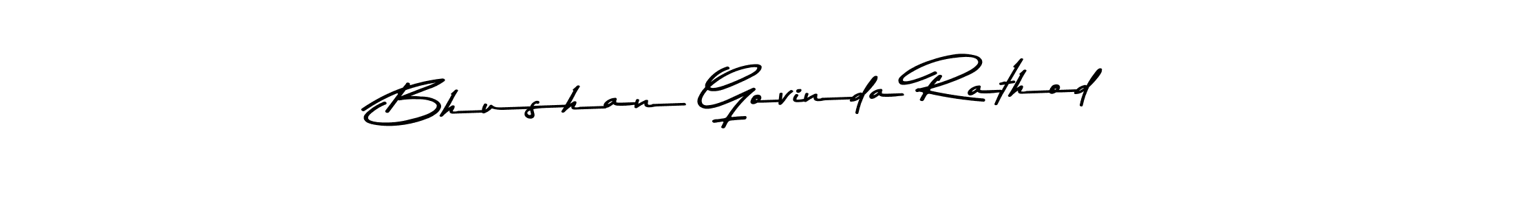 Make a beautiful signature design for name Bhushan Govinda Rathod. With this signature (Asem Kandis PERSONAL USE) style, you can create a handwritten signature for free. Bhushan Govinda Rathod signature style 9 images and pictures png