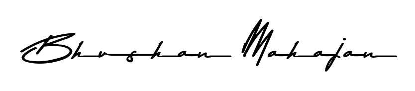 The Asem Kandis PERSONAL USE typeface gives name Bhushan Mahajan a refined look. Suitable for certificates, diplomas, and official verification. Bhushan Mahajan signature style 9 images and pictures png