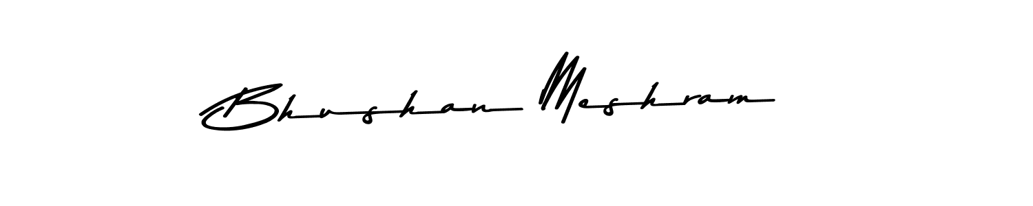 The best way (Asem Kandis PERSONAL USE) to make a short signature is to pick only two or three words in your name. The name Bhushan Meshram include a total of six letters. For converting this name. Bhushan Meshram signature style 9 images and pictures png