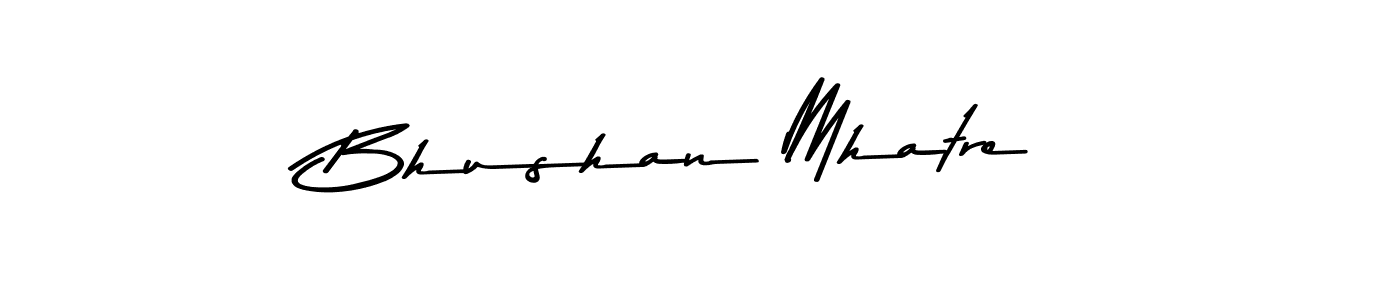 Create a beautiful signature design for name Bhushan Mhatre. With this signature (Asem Kandis PERSONAL USE) fonts, you can make a handwritten signature for free. Bhushan Mhatre signature style 9 images and pictures png