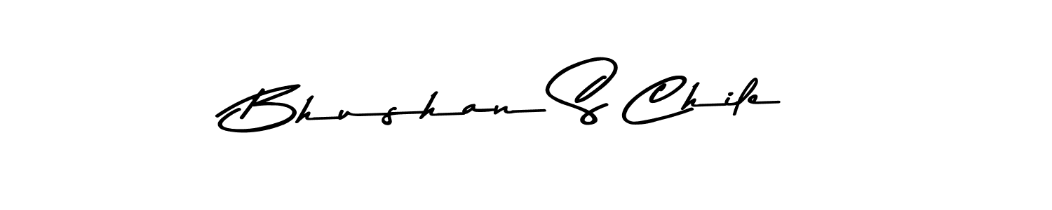Make a beautiful signature design for name Bhushan S Chile. With this signature (Asem Kandis PERSONAL USE) style, you can create a handwritten signature for free. Bhushan S Chile signature style 9 images and pictures png