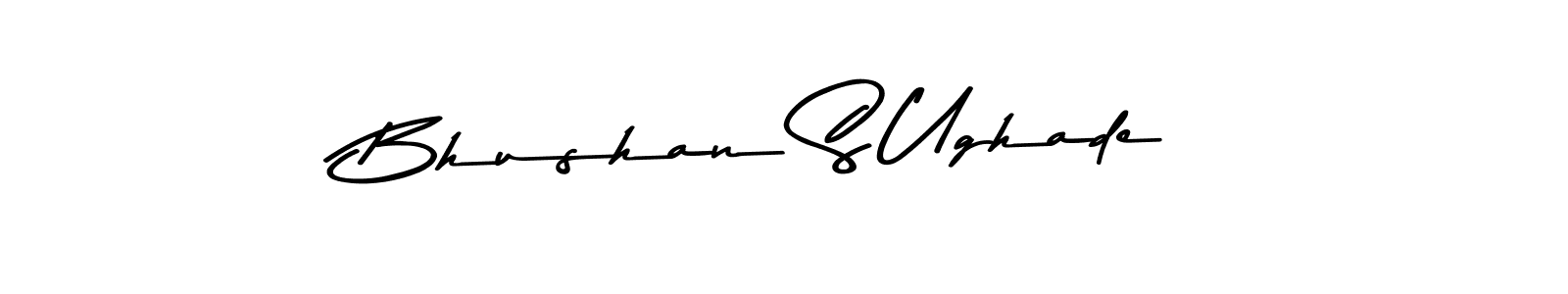 The best way (Asem Kandis PERSONAL USE) to make a short signature is to pick only two or three words in your name. The name Bhushan S Ughade include a total of six letters. For converting this name. Bhushan S Ughade signature style 9 images and pictures png