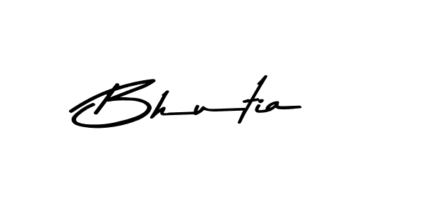 Bhutia stylish signature style. Best Handwritten Sign (Asem Kandis PERSONAL USE) for my name. Handwritten Signature Collection Ideas for my name Bhutia. Bhutia signature style 9 images and pictures png