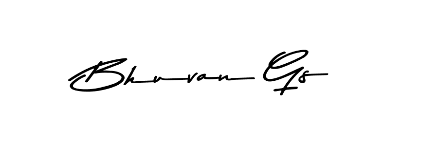 Make a beautiful signature design for name Bhuvan Gs. With this signature (Asem Kandis PERSONAL USE) style, you can create a handwritten signature for free. Bhuvan Gs signature style 9 images and pictures png