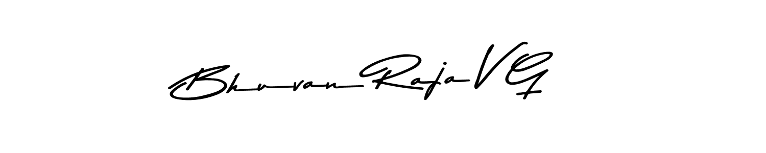 Make a beautiful signature design for name Bhuvan Raja V G. With this signature (Asem Kandis PERSONAL USE) style, you can create a handwritten signature for free. Bhuvan Raja V G signature style 9 images and pictures png