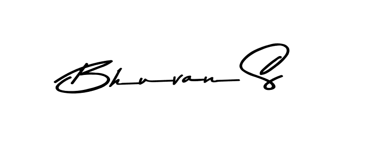 Create a beautiful signature design for name Bhuvan S. With this signature (Asem Kandis PERSONAL USE) fonts, you can make a handwritten signature for free. Bhuvan S signature style 9 images and pictures png