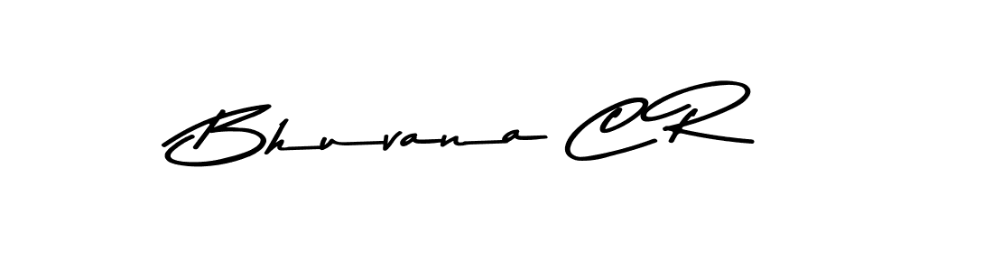 How to make Bhuvana C R name signature. Use Asem Kandis PERSONAL USE style for creating short signs online. This is the latest handwritten sign. Bhuvana C R signature style 9 images and pictures png